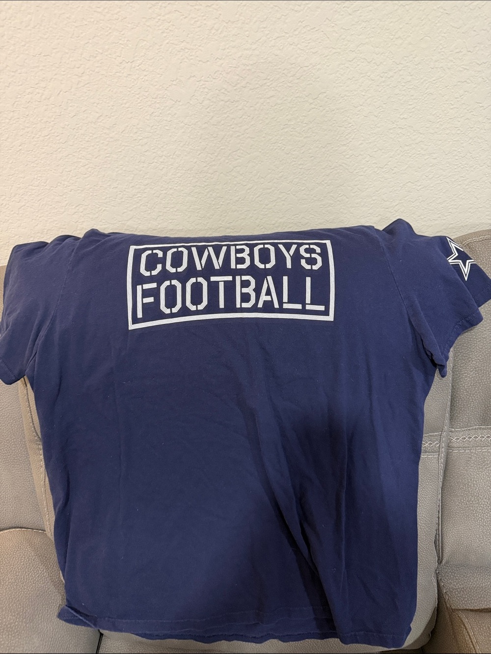 NFL Dallas Cowboys Navy and White Football Tee
